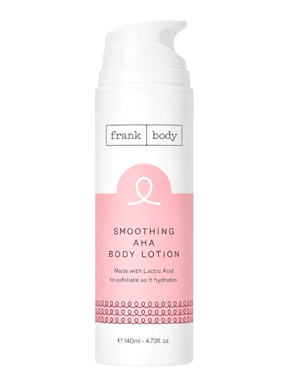 FRANK BODY SMOOTHING AHA BODY LOTION 140ML - BRAND NEW, NO LID